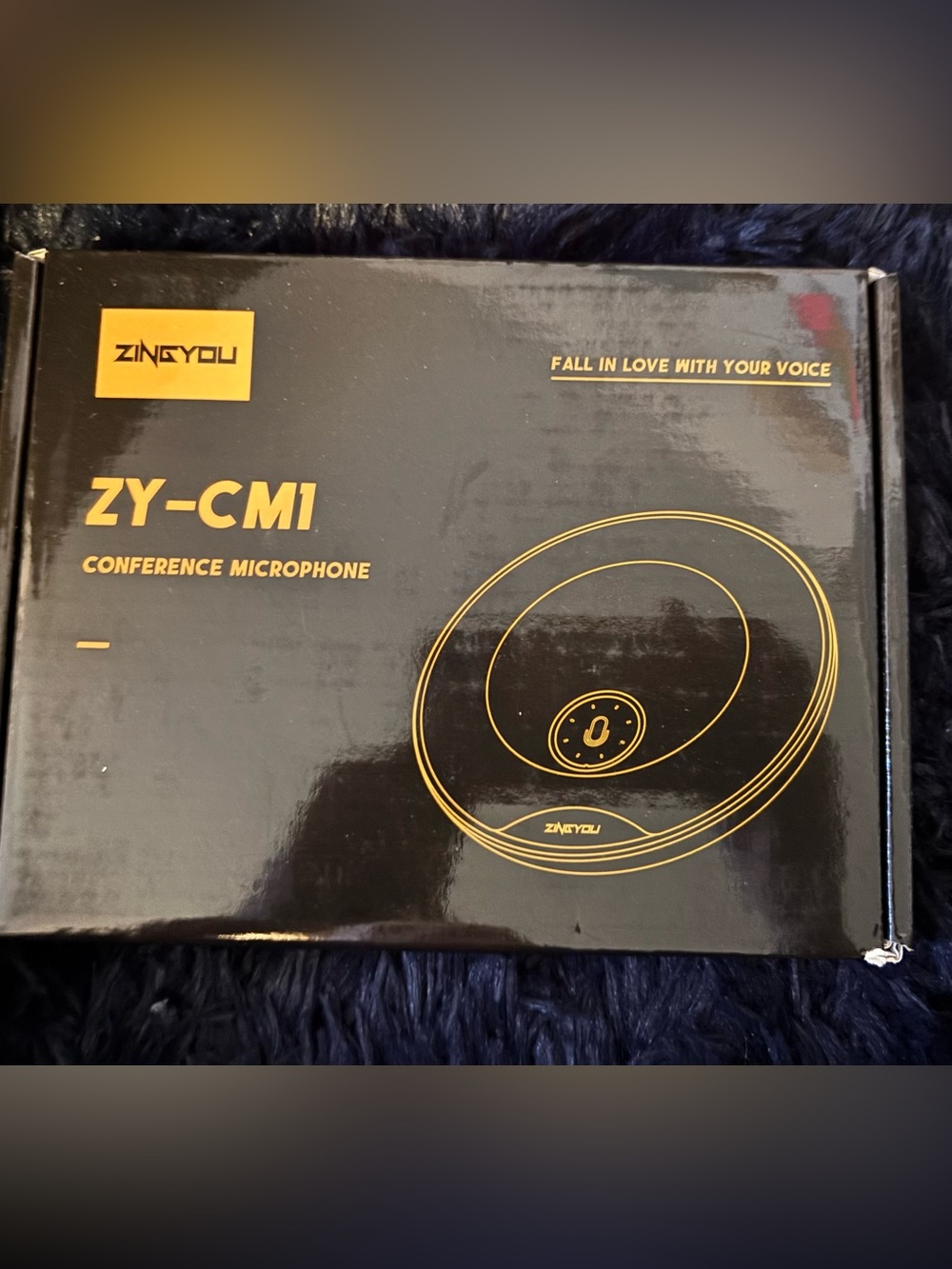 Zingyou ZY-CM1 Conference Microphone - Black & Gold Box